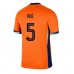 Maillot de foot Pays-Bas Nathan Ake #5 Domicile vêtements Europe 2024 Manches Courtes